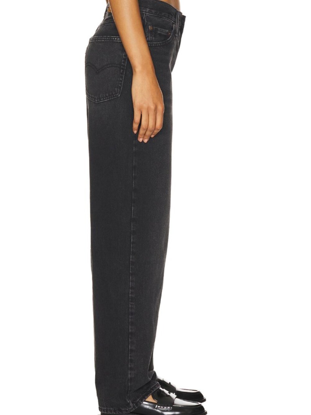 Levi's women's baggy dad jeans 100 cotton faded black size 27 VGUC - Picture 3 of 14
